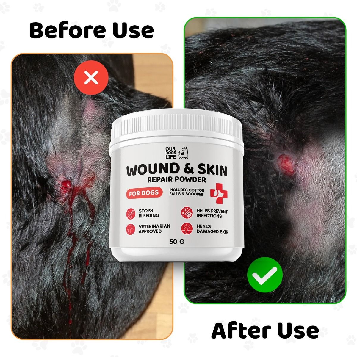 Dogslife Wound & Skin Repair Dog Powder 50g - 50g