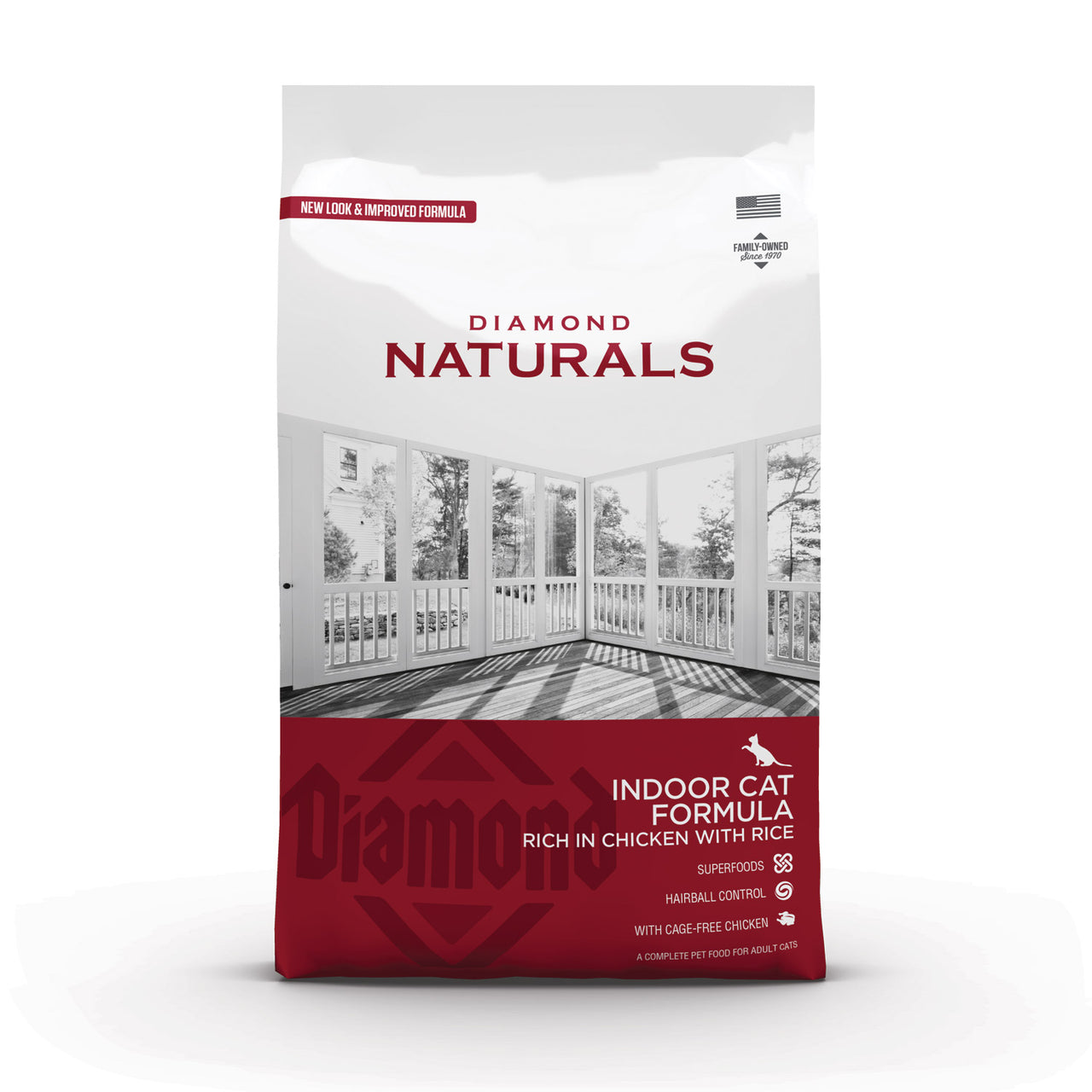 Diamond Naturals Indoor Cat Chicken & Rice Formula - 7.50 Kg (16.53 lbs)