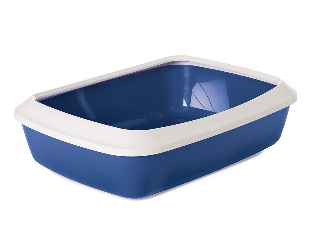 Savic Iriz Cat Litter Tray with Rim - NORDIC BLUE 42CM