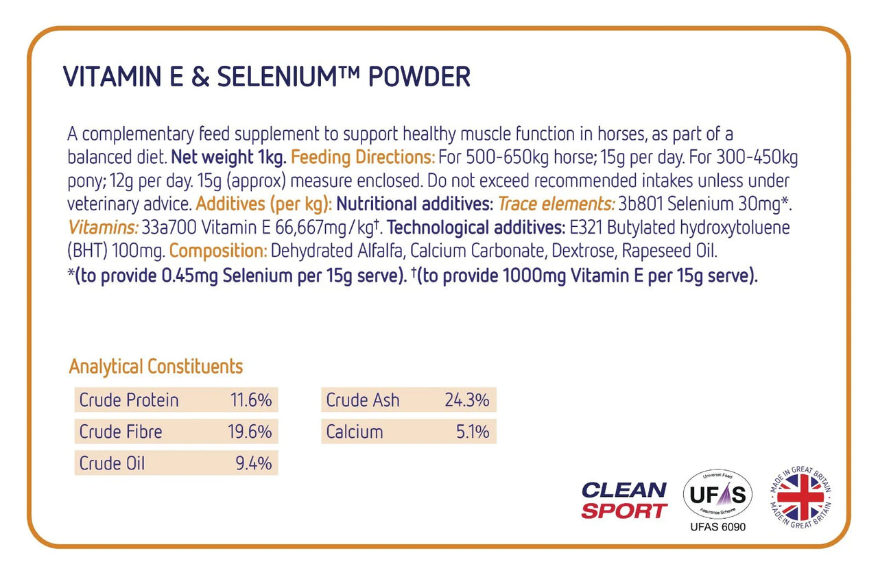 VITAMIN E & SELENIUM 1kg