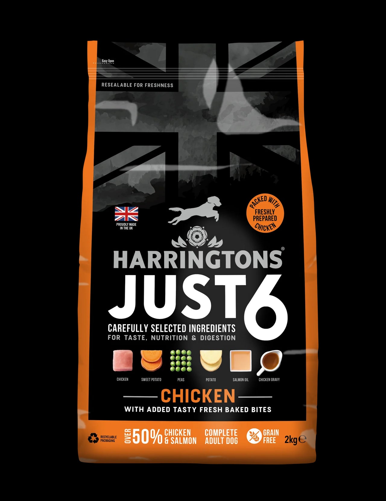 Harringtons Just 6 Chicken Grain Free Adult Dry Dog Food  - 2kg