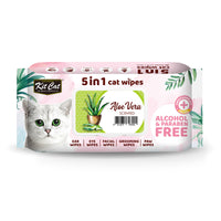 Thumbnail for Kit Cat 5-in-1 Cat Wipes ALOE VERA Scented