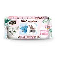 Thumbnail for Kit Cat 5-in-1 Cat Wipes BABY POWDER Scented