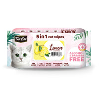 Thumbnail for Kit Cat 5-in-1 Cat Wipes LEMON Scented