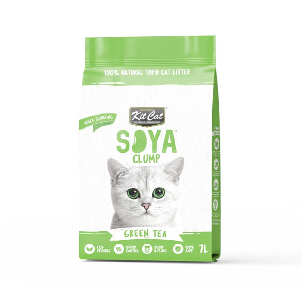 Kit Cat Soya Clump Soybean Litter – Green Tea 7L(1 Box – 6pcs)