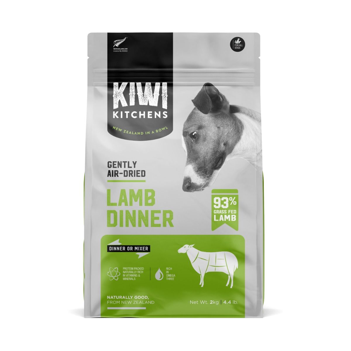 Kiwi Kitchens Air-Dried Lamb Dinner Dry Dog Food - 2kg