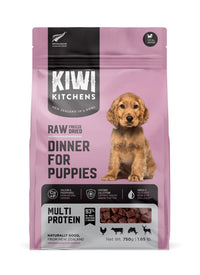 Thumbnail for Kiwi Kitchens Raw Freeze Dried Dinner Multi Protein Dry Puppy Food - 750g