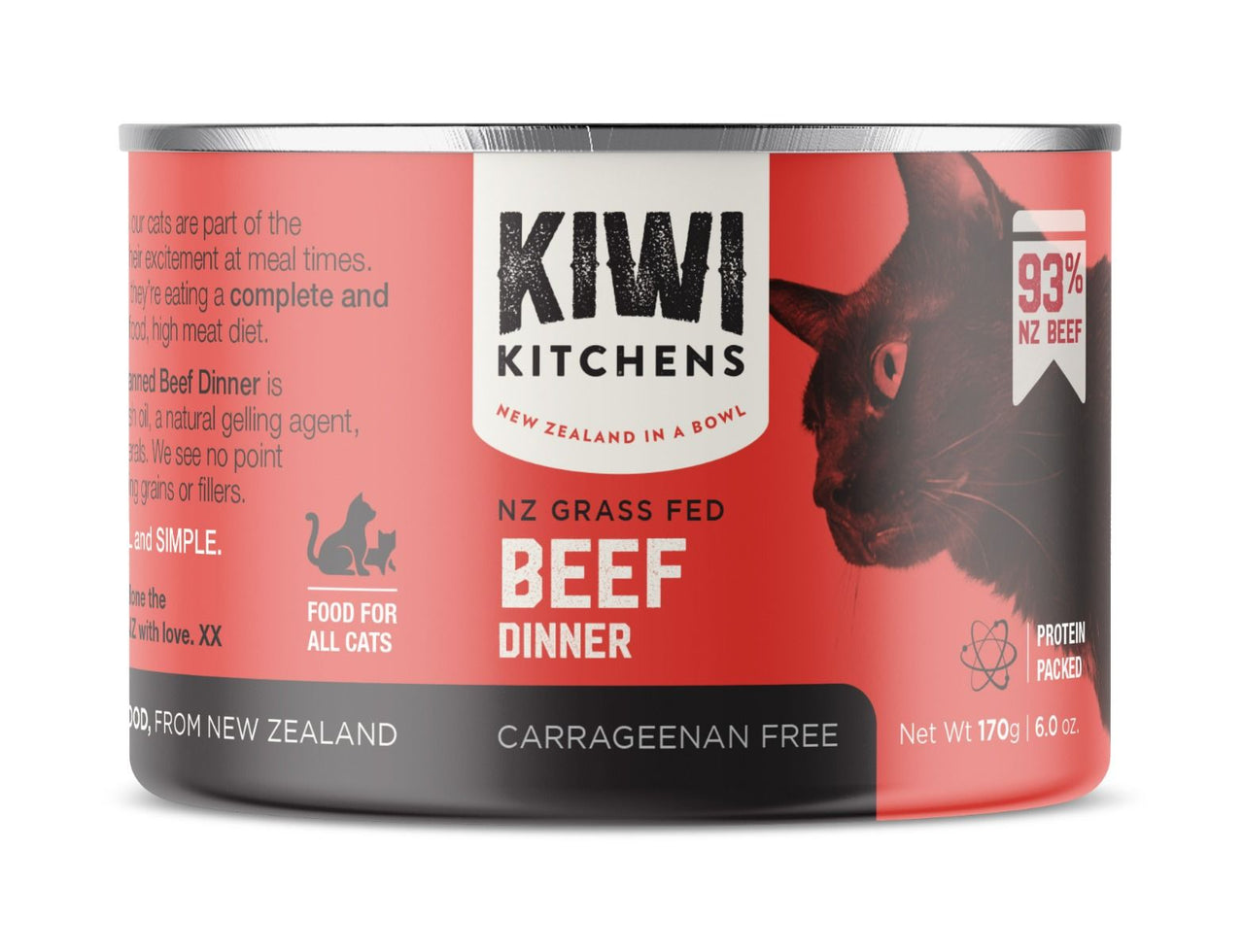 Kiwi Kitchens Grass Fed Beef Dinner Canned Wet Cat Food - 85g