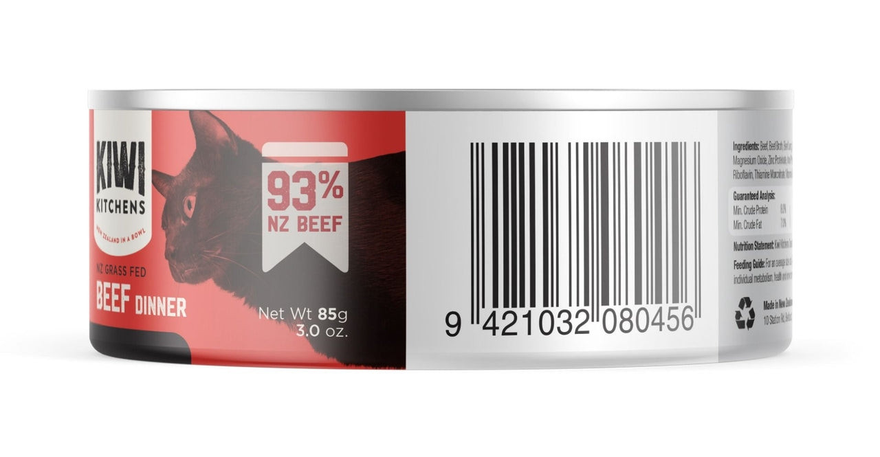 Kiwi Kitchens Grass Fed Beef Dinner Canned Wet Cat Food - 170g