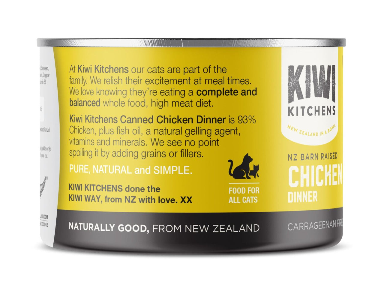 Kiwi Kitchens Barn Raised Chicken Dinner Canned Wet Cat Food - 85g