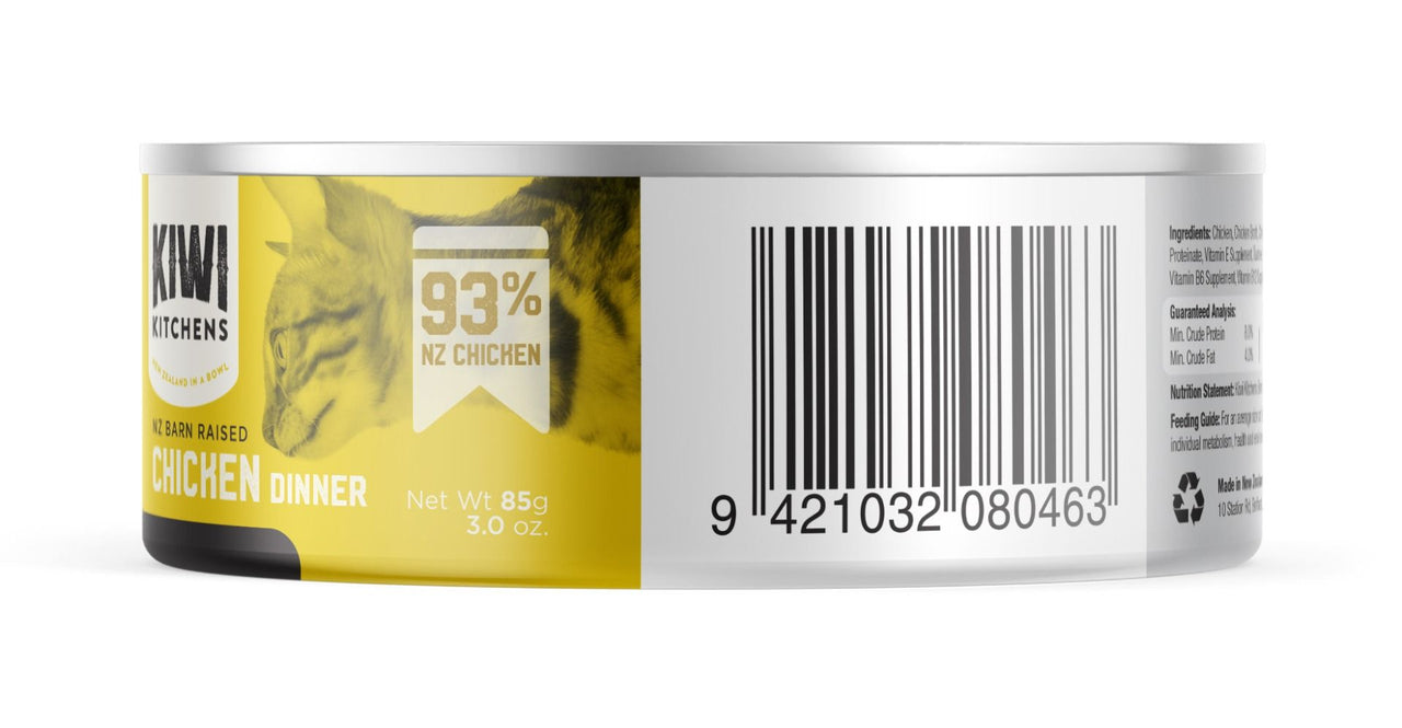 Kiwi Kitchens Barn Raised Chicken Dinner Canned Wet Cat Food - 85g