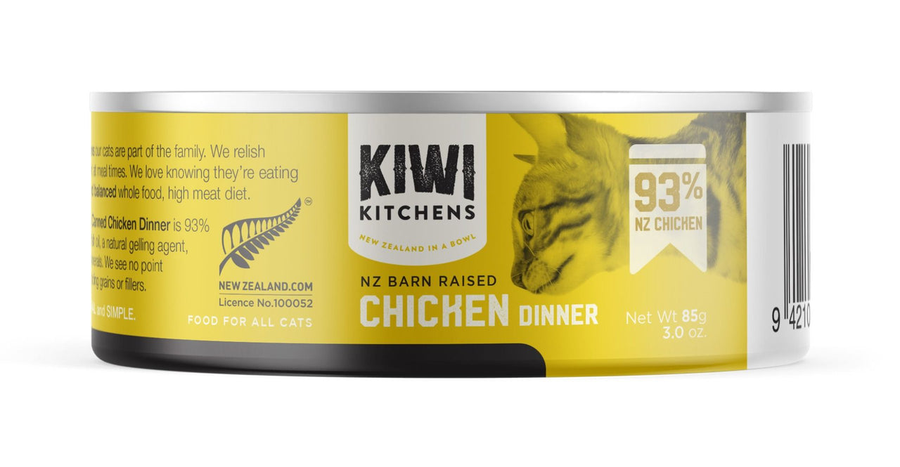 Kiwi Kitchens Barn Raised Chicken Dinner Canned Wet Cat Food - 85g