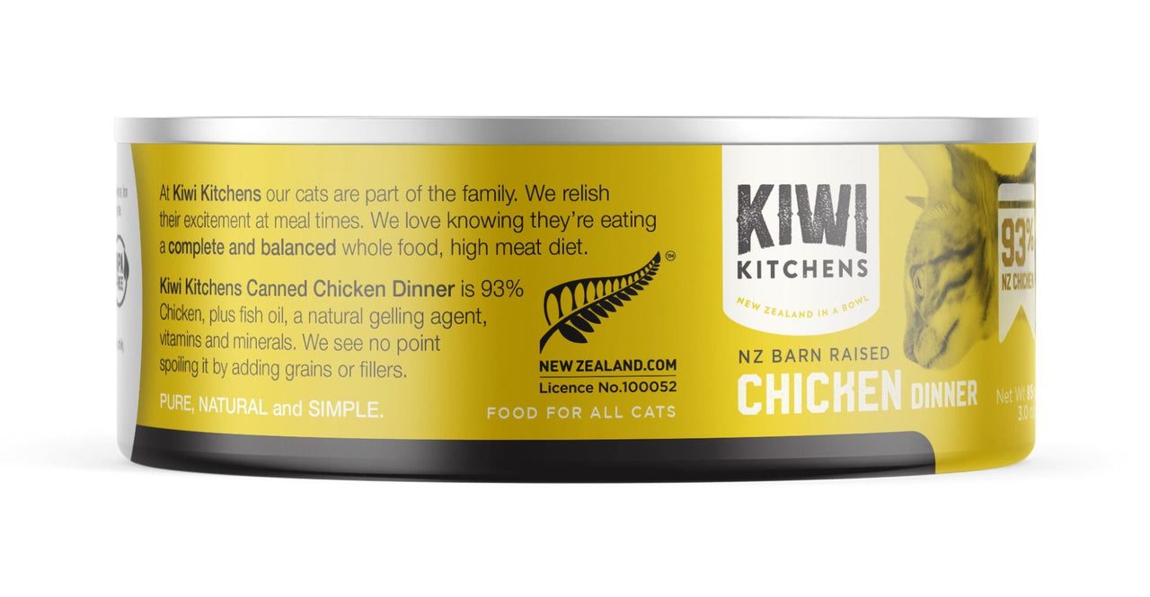 Kiwi Kitchens Barn Raised Chicken Dinner Canned Wet Cat Food - 85g