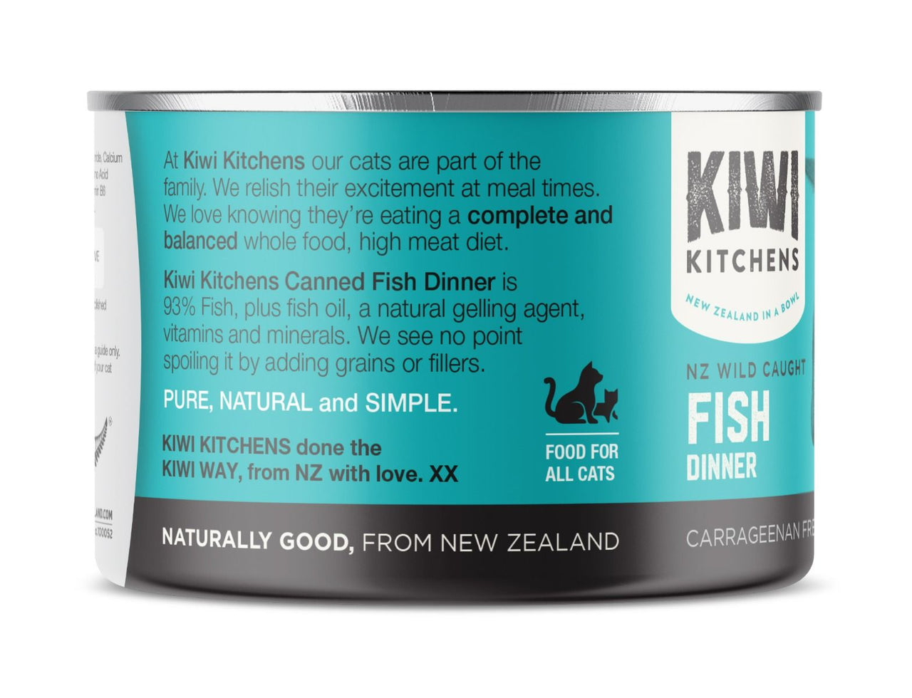 Kiwi Kitchens Wild Caught Fish Dinner Canned Wet Cat Food  - 85g