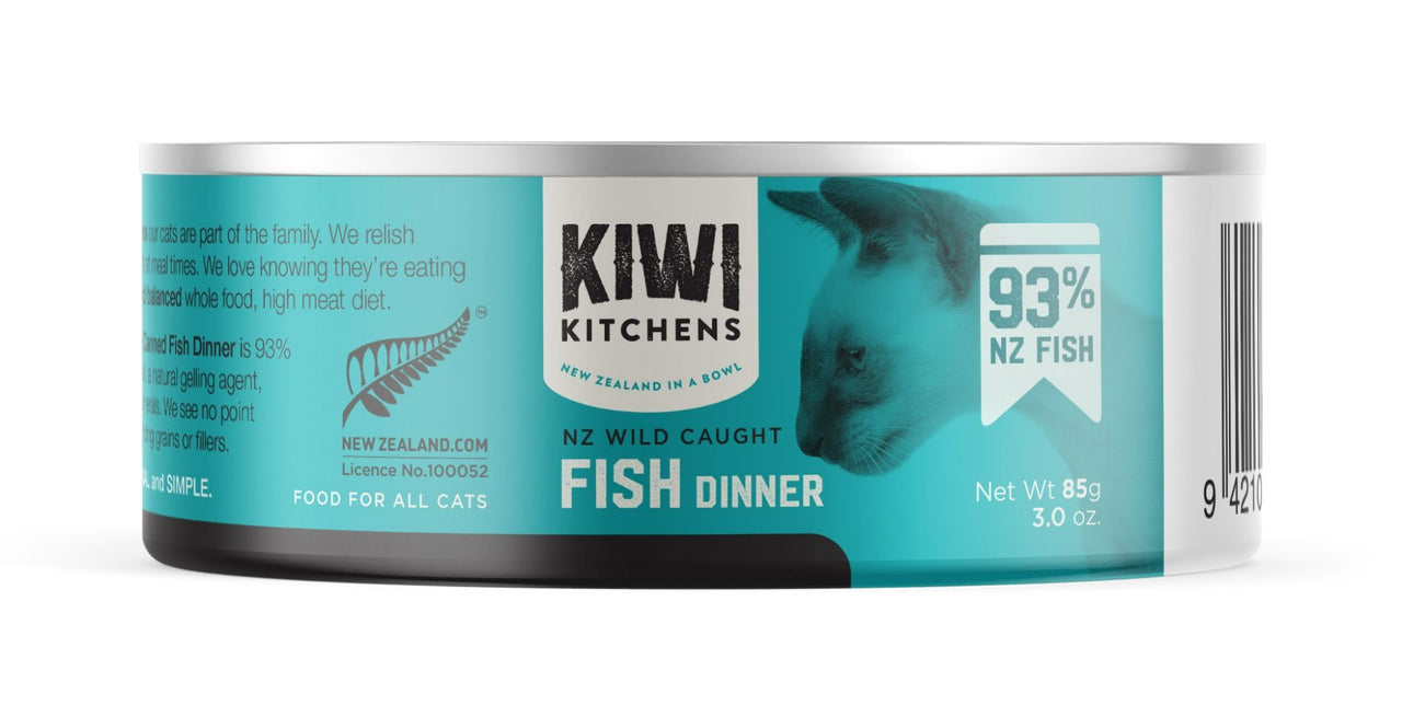 Kiwi Kitchens Wild Caught Fish Dinner Canned Wet Cat Food  - 85g