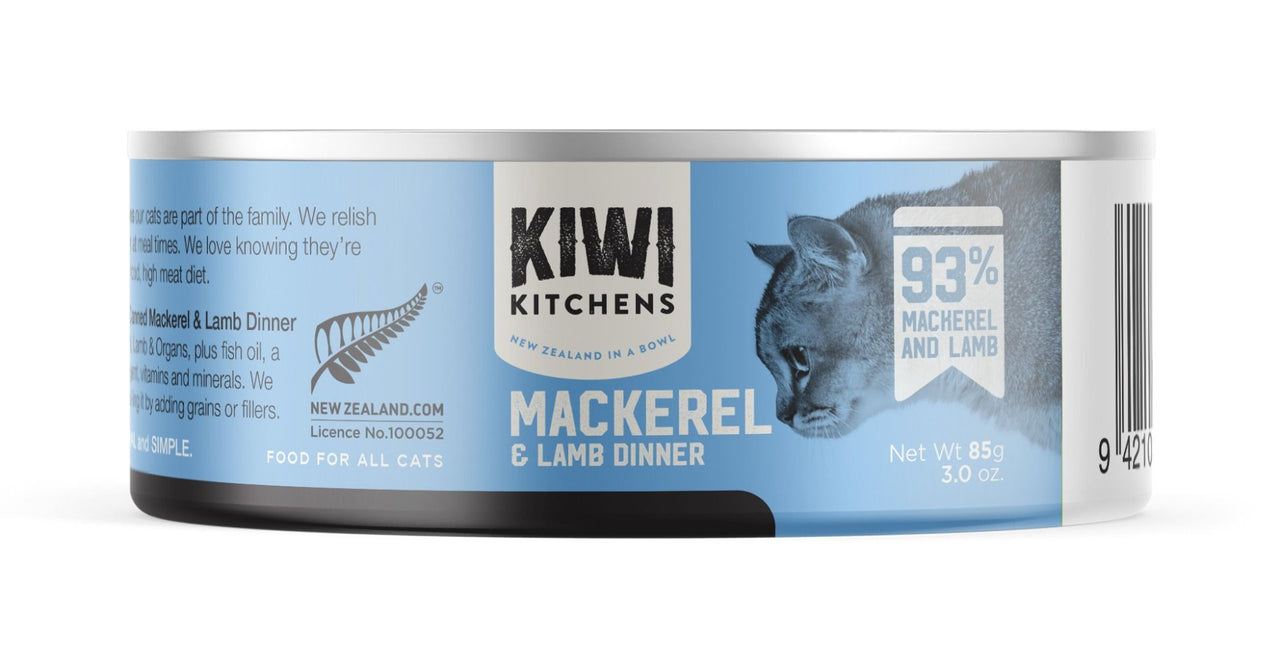 Kiwi Kitchens Mackerel & Lamb Dinner Canned Wet Cat Food - 170g