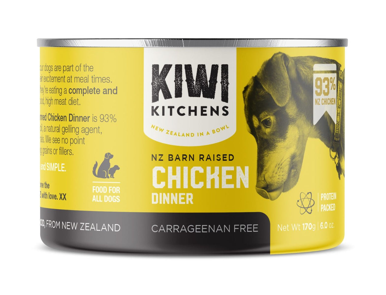 Kiwi Kitchens Barn Raised Chicken Dinner Canned Wet Dog Food  - 170g