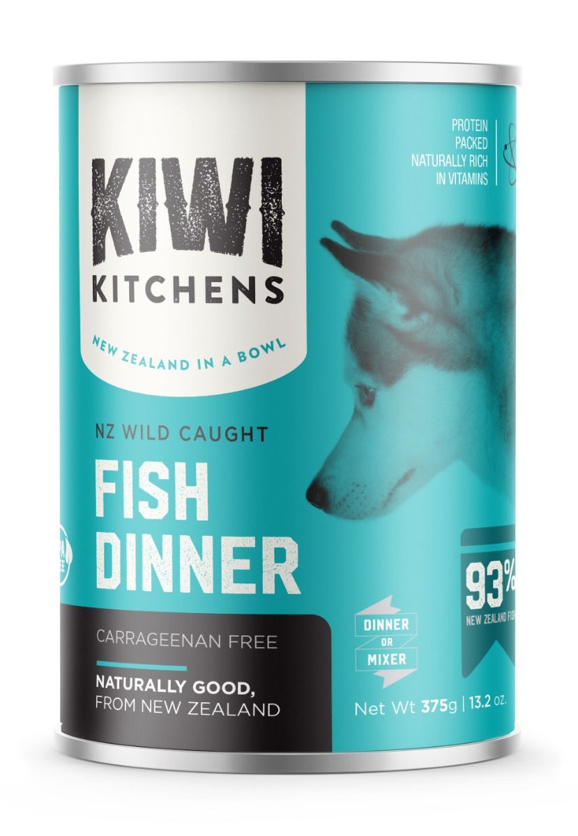 Kiwi Kitchens Wild Caught Fish Dinner Canned Wet Dog Food - 375g