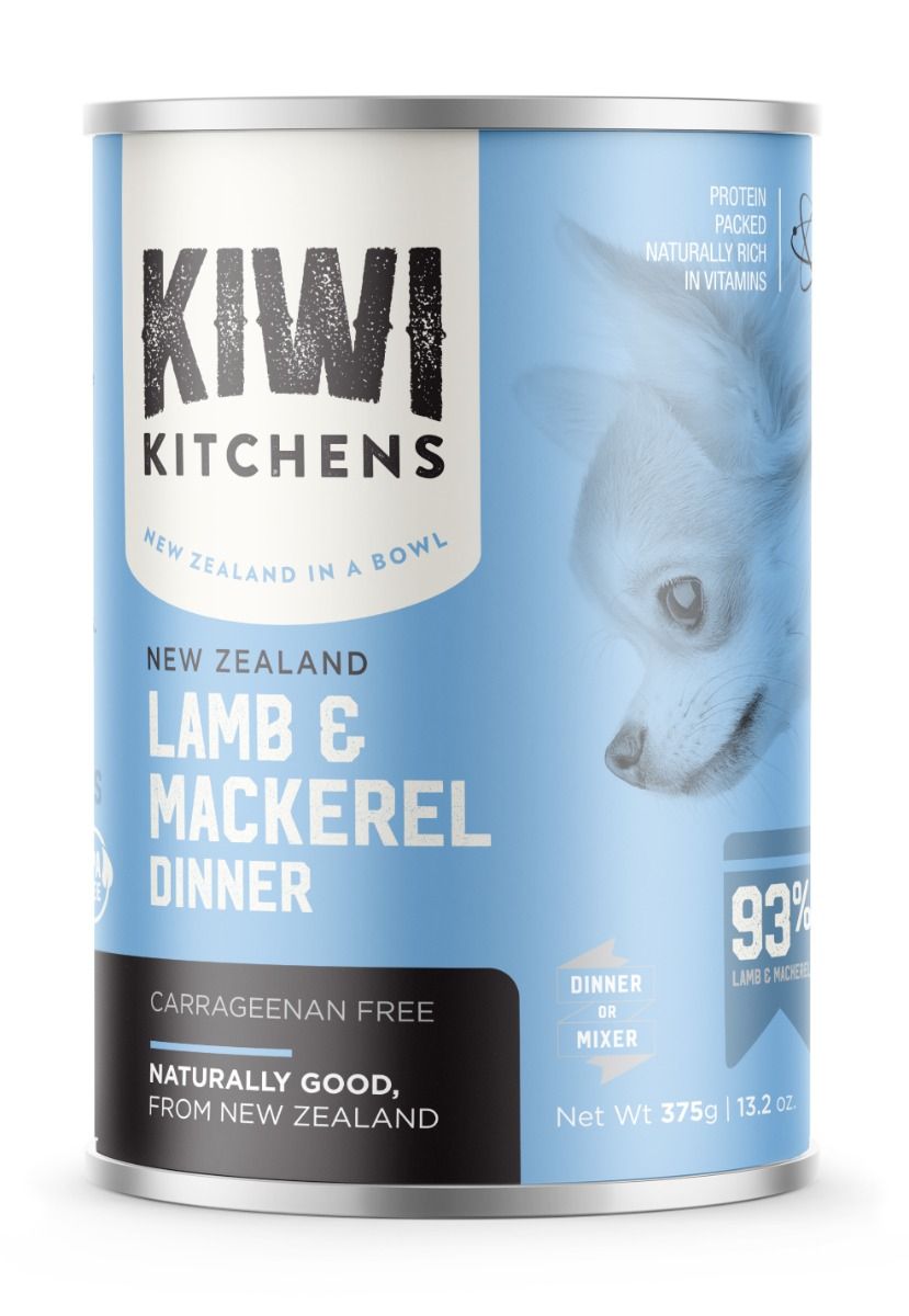 Kiwi Kitchens Mackerel & Lamb Dinner Canned Wet Dog Food - 375g