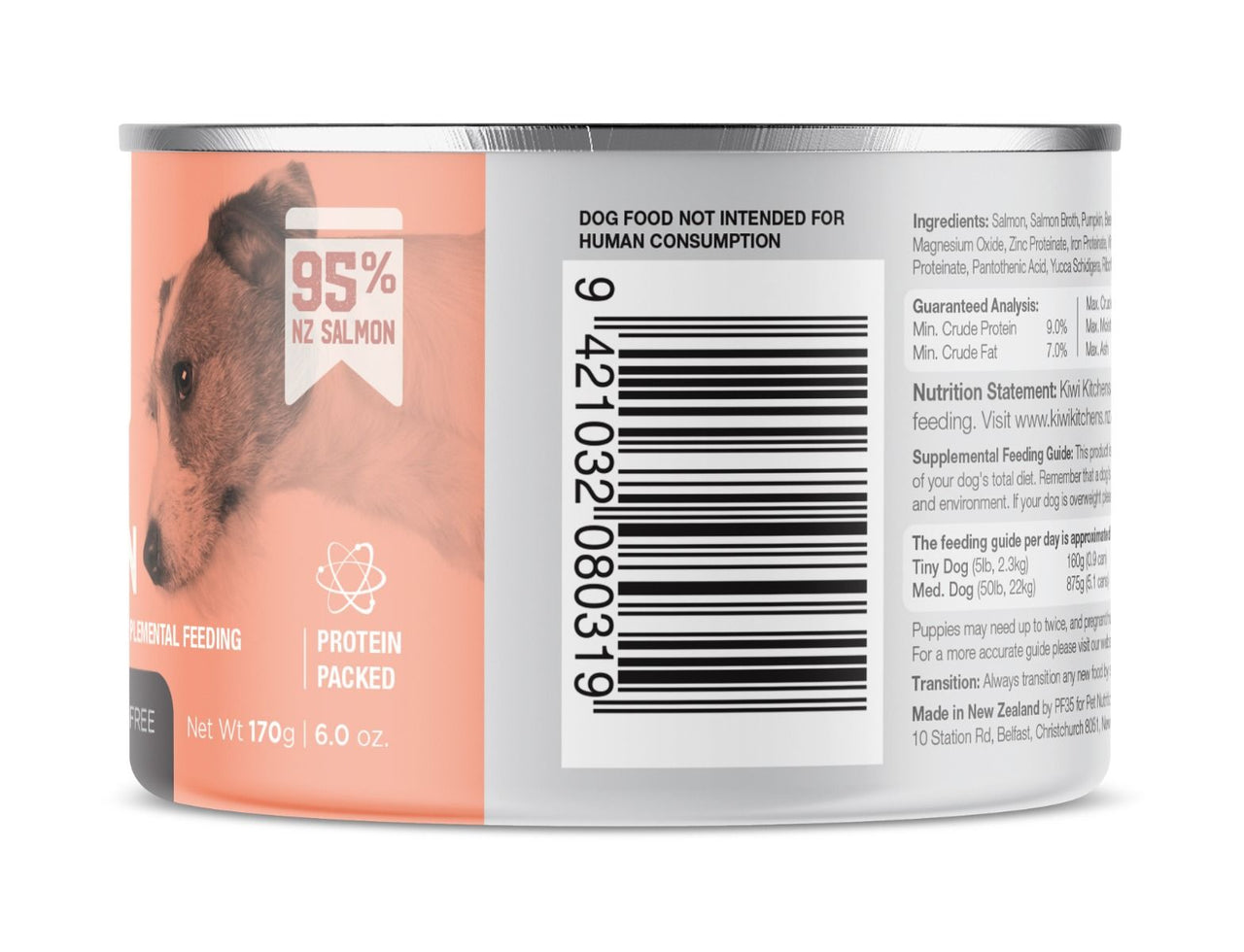 Kiwi Kitchens King Salmon Topper for Supplemental Feeding Canned Wet Dog Food - 170g