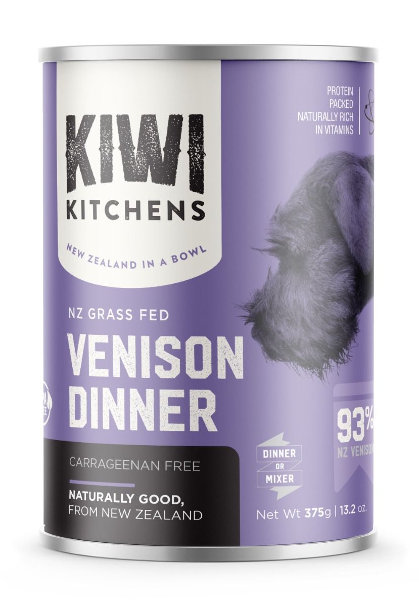 Kiwi Kitchens Grass Fed Venison Dinner Canned Wet Dog Food - 170g