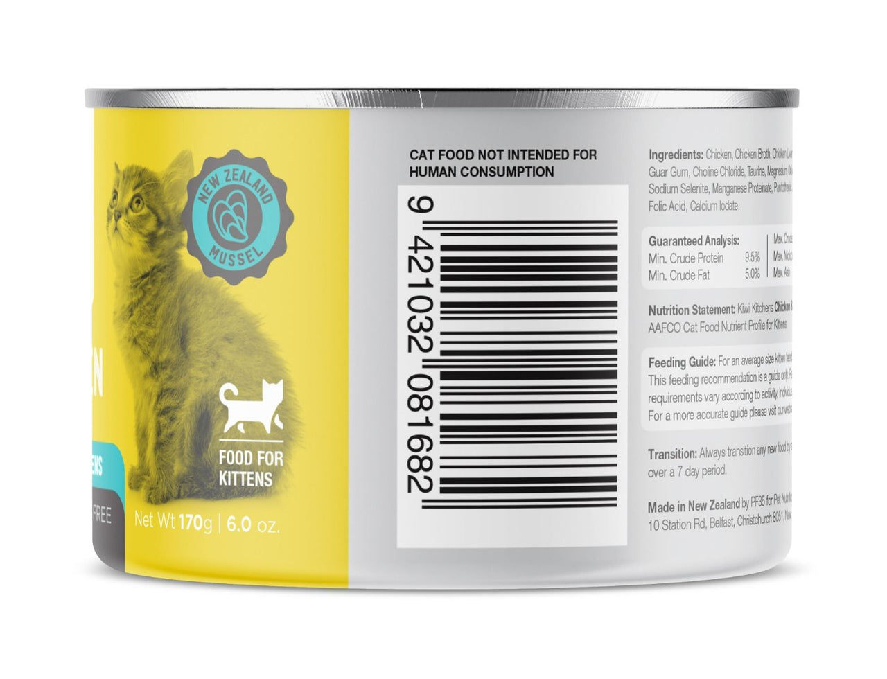 Kiwi Kitchens Chicken & Mussel Dinner Canned Wet Kitten Food  - 170g