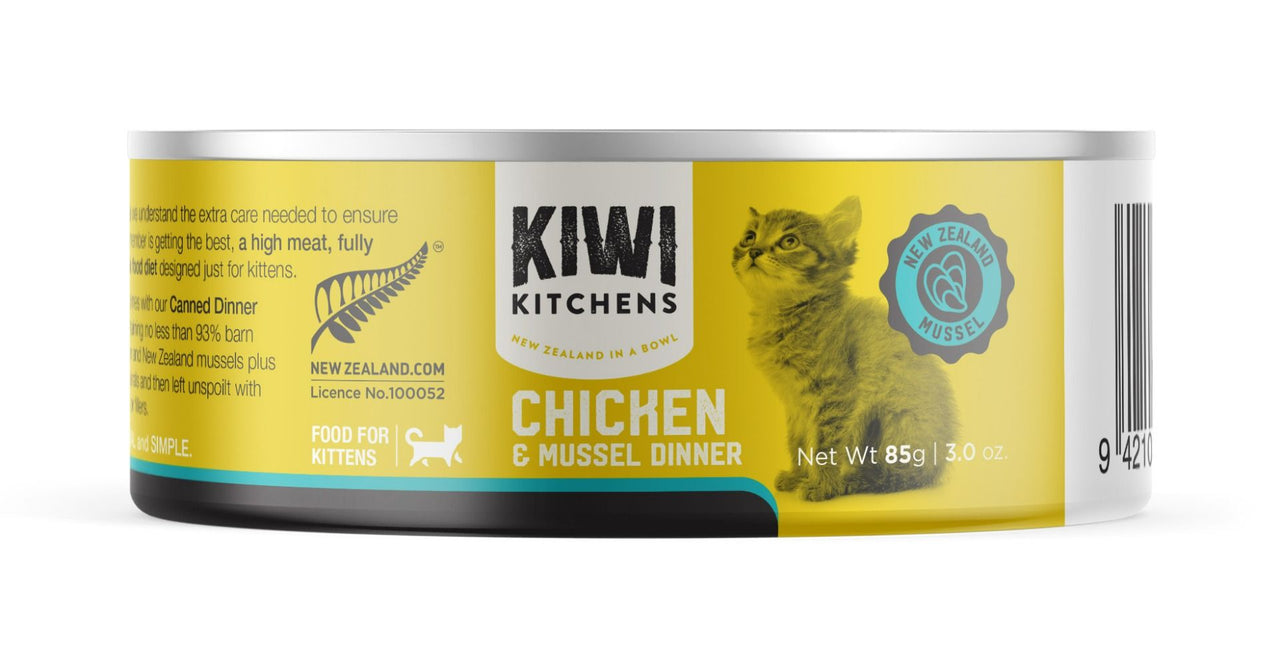 Kiwi Kitchens Chicken & Mussel Dinner Canned Wet Kitten Food  - 170g