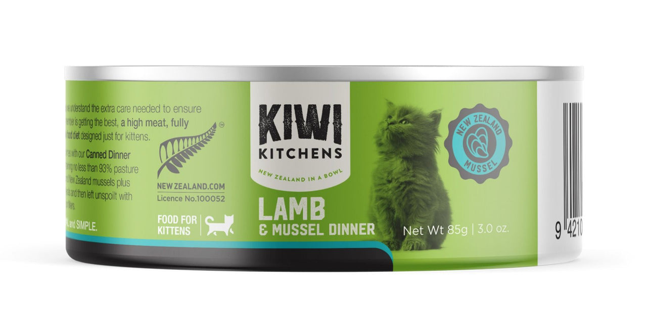 Kiwi Kitchens Lamb & Mussel Dinner Canned Wet Kitten Food - 170g