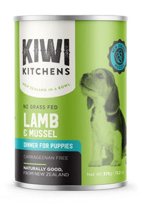 Kiwi Kitchens Grass Fed Lamb & Mussel Dinner Canned Wet Puppy Food - 395g
