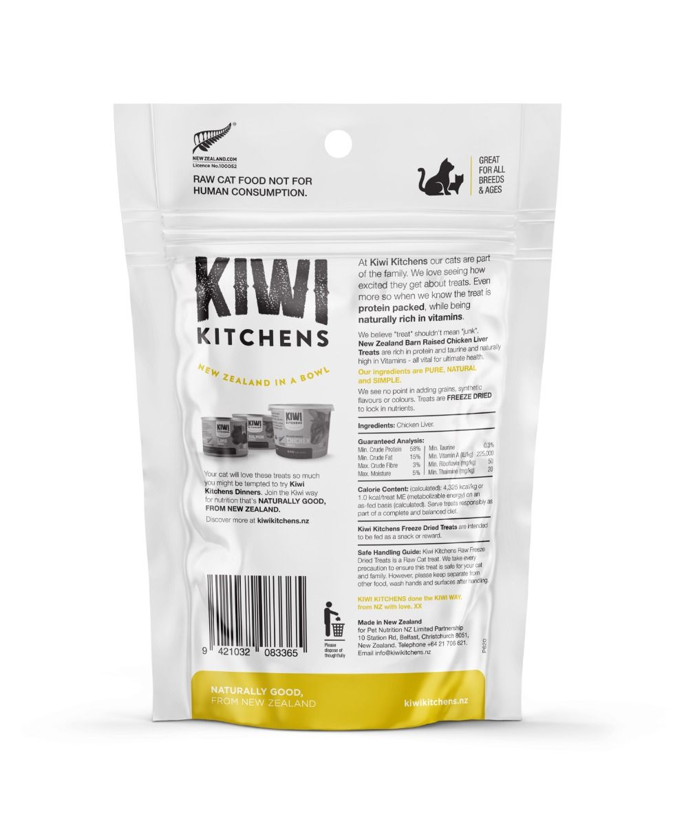 Kiwi Kitchens Raw Freeze Dried Chicken Recipe Cat Treats 30g - 30g