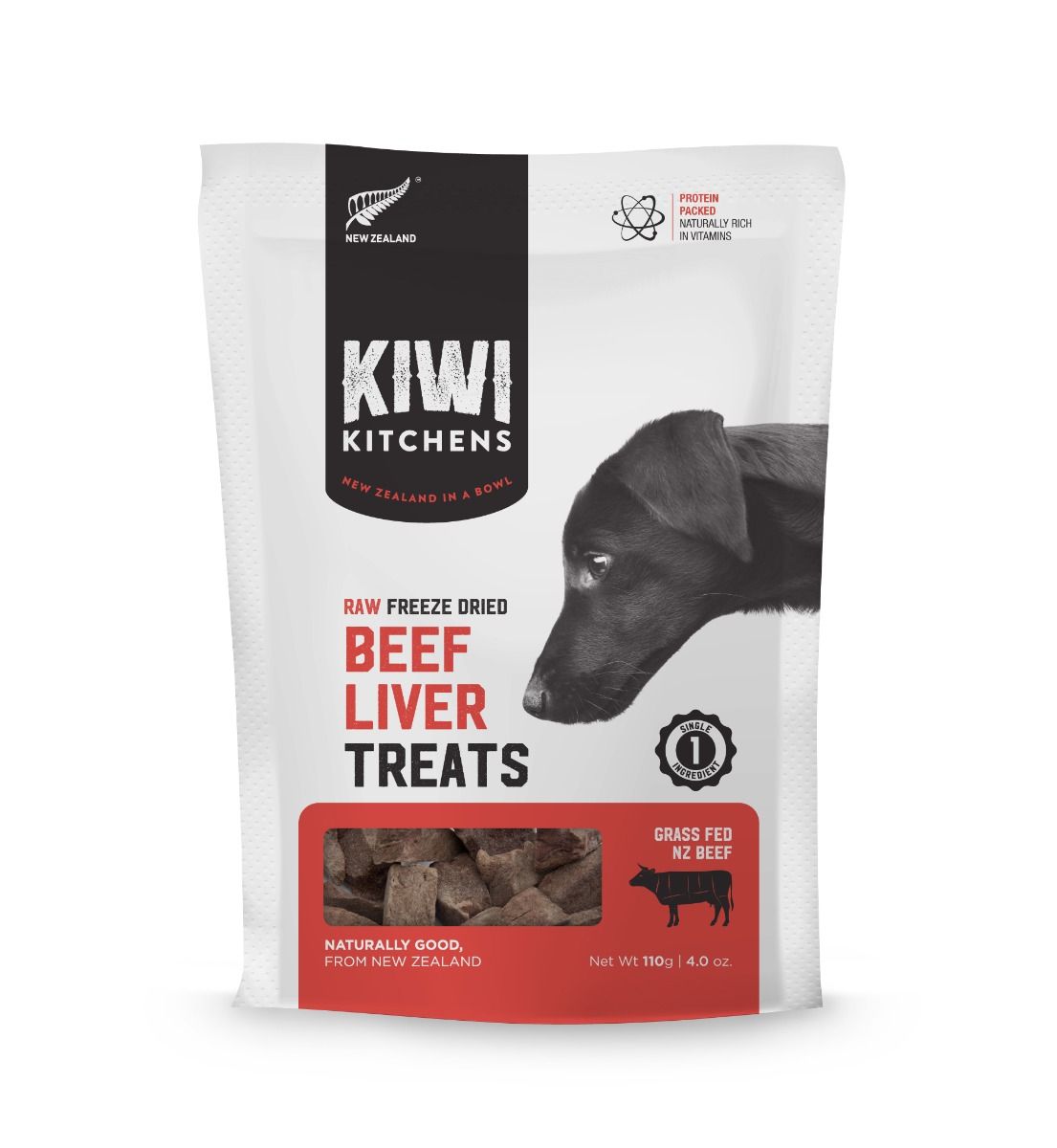 Kiwi Kitchens Raw Freeze Beef Liver Dog Treats - 110g