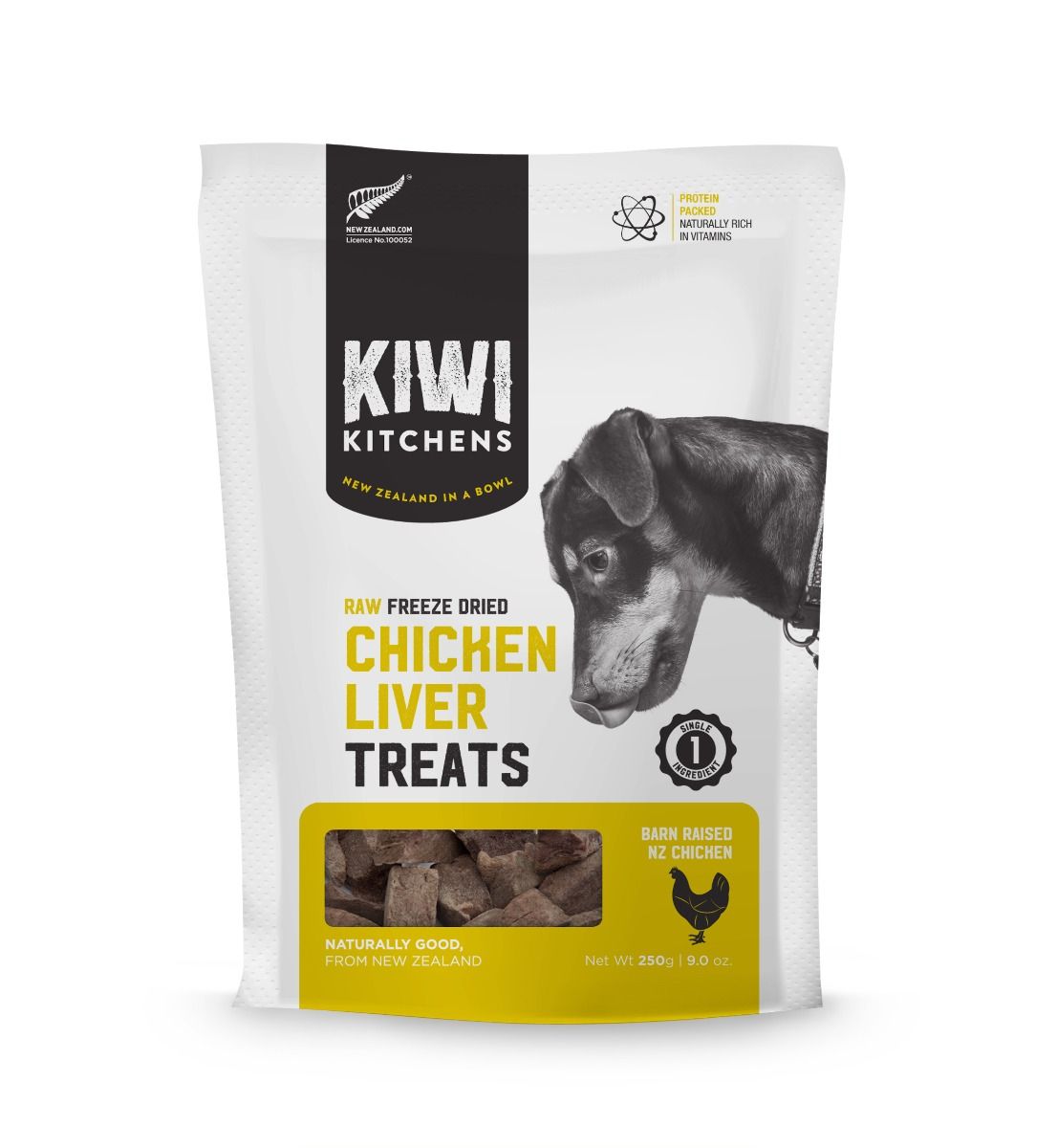 Kiwi Kitchens Raw Freeze Dried Chicken Liver Dog Treats - 250g