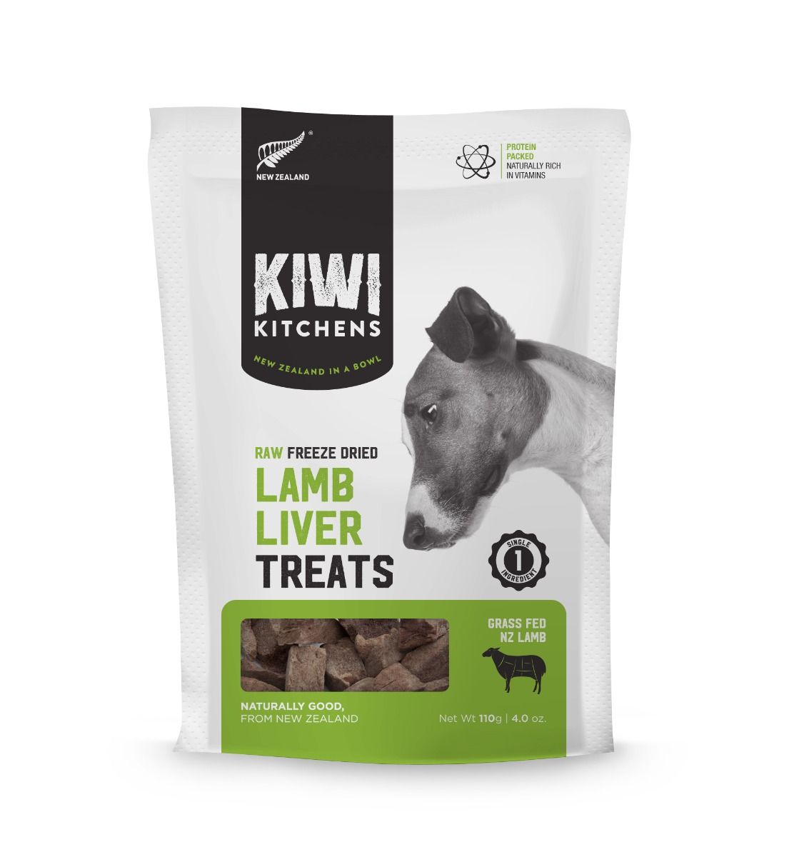 Kiwi Kitchens Raw Freeze Dried Lamb Liver Dog Treats - 250g