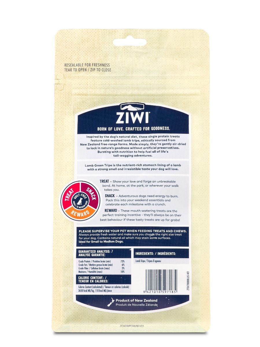 ZIWI Peak Lamb Green Tripe Dog Treats 80g - 80G