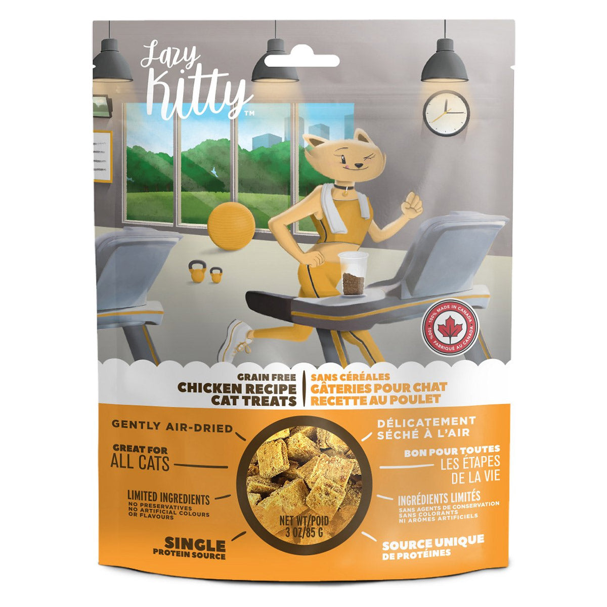 Lazy Kitty Air-Dried Grain-Free Cat Treats –  Chicken Recipe 3oz / 85gm