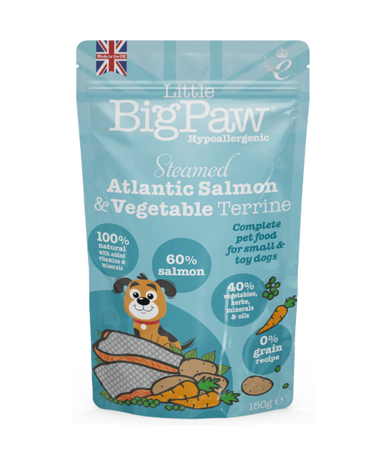 Little BigPaw Steamed Atlantic Salmon & Vegetables Dinner Wet Dog Food 150g - 150g