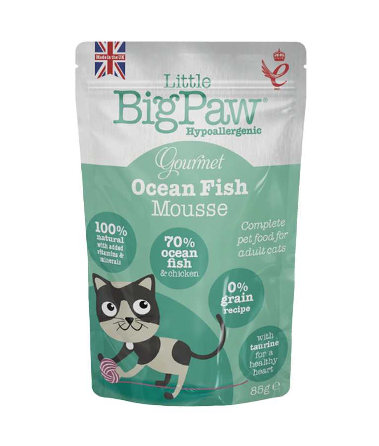 Little BigPaw Gourmet Ocean Fish Mousse Wet Cat Food 85g - 85G