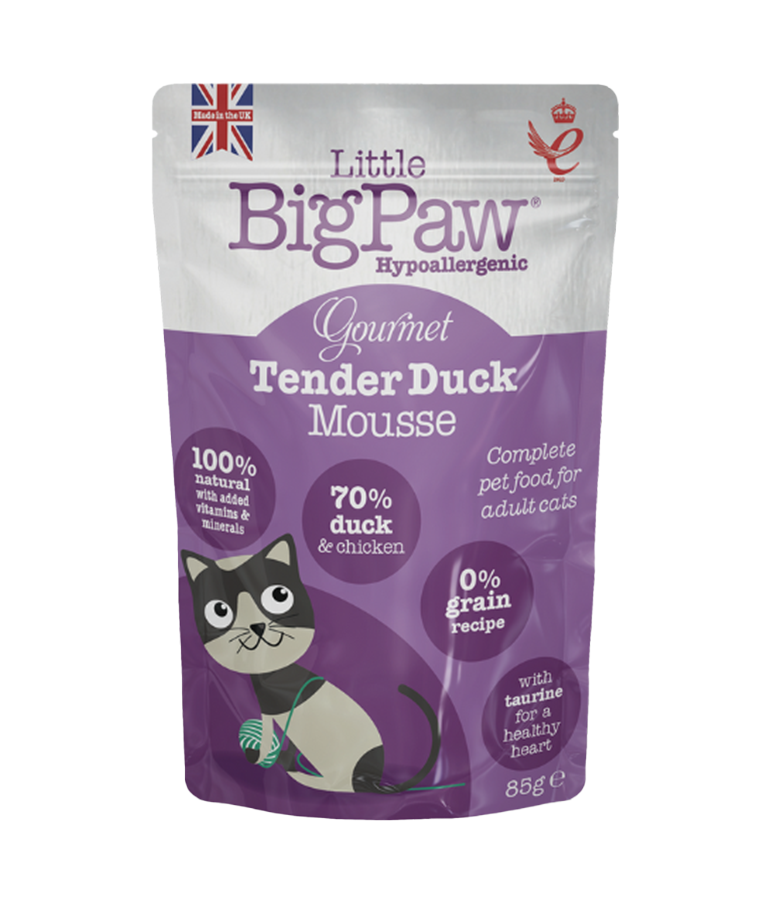 Little BigPaw Gourmet Tender Duck Mousse Wet Cat Food 85g - 85G