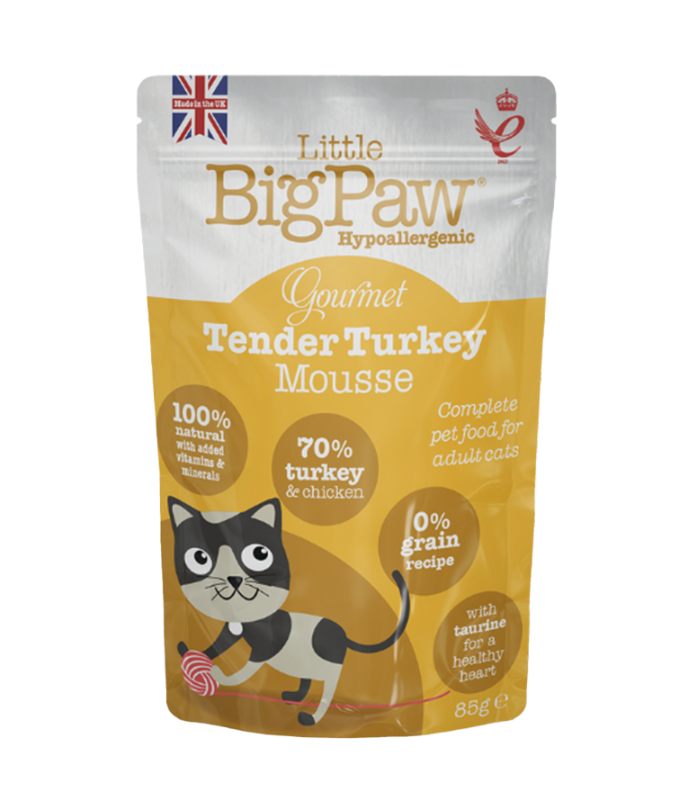 Little BigPaw Gourmet Tender Turkey Mousse Wet Cat Food 85g - 85G