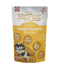 Thumbnail for Little BigPaw Gourmet Tender Turkey Mousse Wet Cat Food 85g - 85G