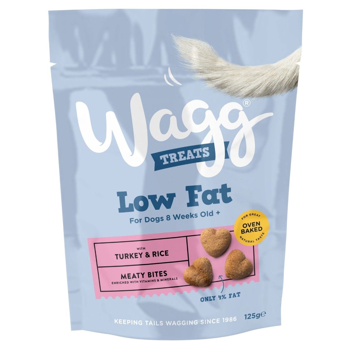 Wagg Low Fat Turkey & Rice Meaty Bites Oven Baked Dog Treats 125g - 125g
