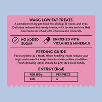 Wagg Low Fat Turkey & Rice Meaty Bites Oven Baked Dog Treats 125g - 125g