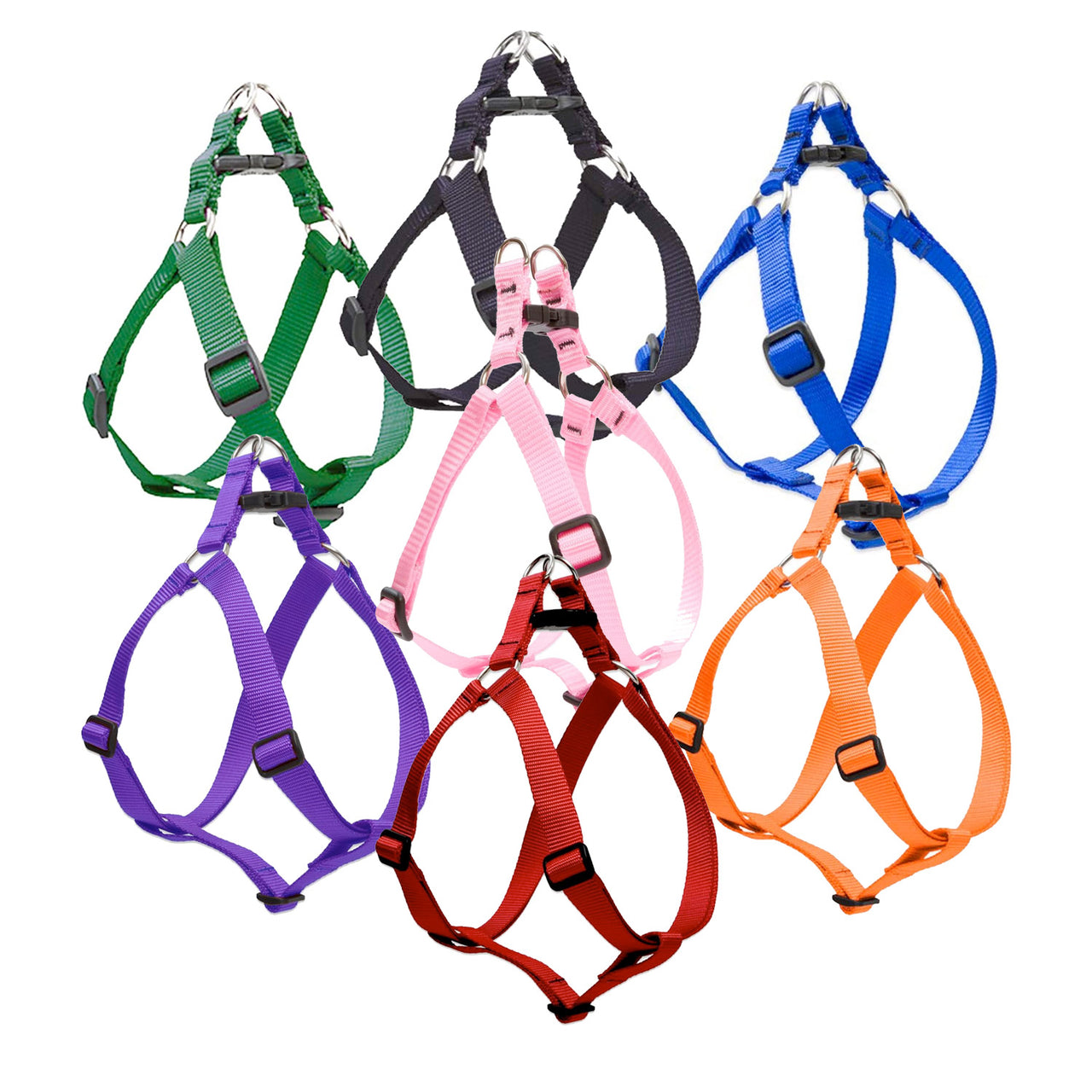 Large Dog Basics Step In Harness 1″ - 19"-28" - blue