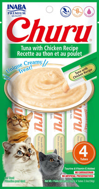 Thumbnail for INABA CHURU TUNA WITH CHICKEN 56 g/4 sticks per pack