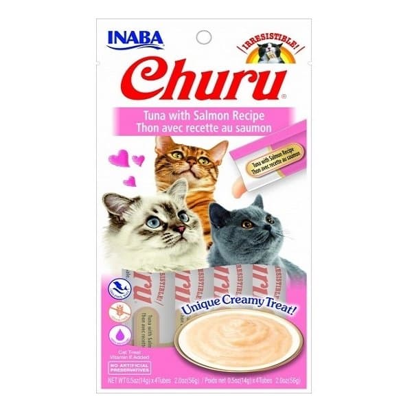 INABA CHURU TUNA WITH SALMON 56 g - 4 sticks per pack