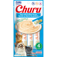 Thumbnail for INABA CHURU TUNA WITH SCALLOP 56 g/4 sticks per pack