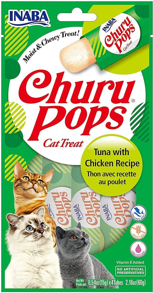 INABA CHURU CHURU POPS TUNA-CHICKEN 60g - 4 sticks per pack