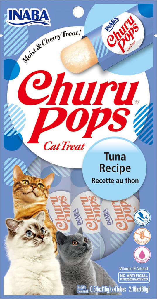 INABA CHURU CHURU POPS TUNA 60g - 4 sticks per pack