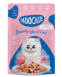 Thumbnail for Moochie Cat Food Mince with Tuna - Beauty Skin & Coat Pouch 70g