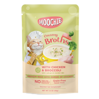 Thumbnail for MOOCHIE CREAMY BROTH WITH CHICKEN & BROCCOLI 40g Pouch